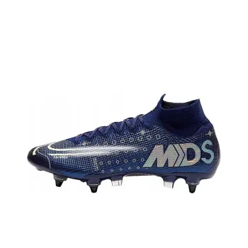 Nike Mercurial Superfly 7 SG Metal Long Studs Anti-Slip Wear-Resistant Soccer Shoes Men's Blue White