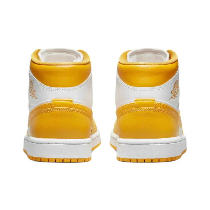 Jordan 1 Mid White University Gold Women's-4