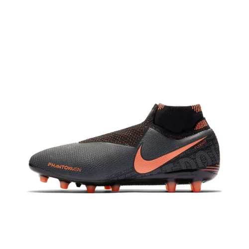 Nike Phantom Vision Soccer Shoes Men Mid-Top Gray/Black/Orange