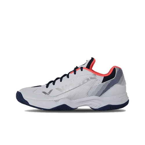 Victor Badminton Shoes Unisex Low-Top Pearl White/Navy Blue