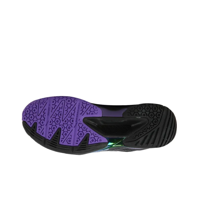 VICTOR Cushioning, Slip Resistant, Abrasion Resistant, Breathable Coverage Low Top Badminton Shoes Unisex Black Purple-3