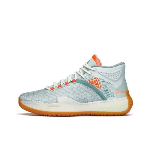 ANTA Basketball Collection Basketball Shoes Men Mid-Top Pea Green/Ash Green/Lava Orange