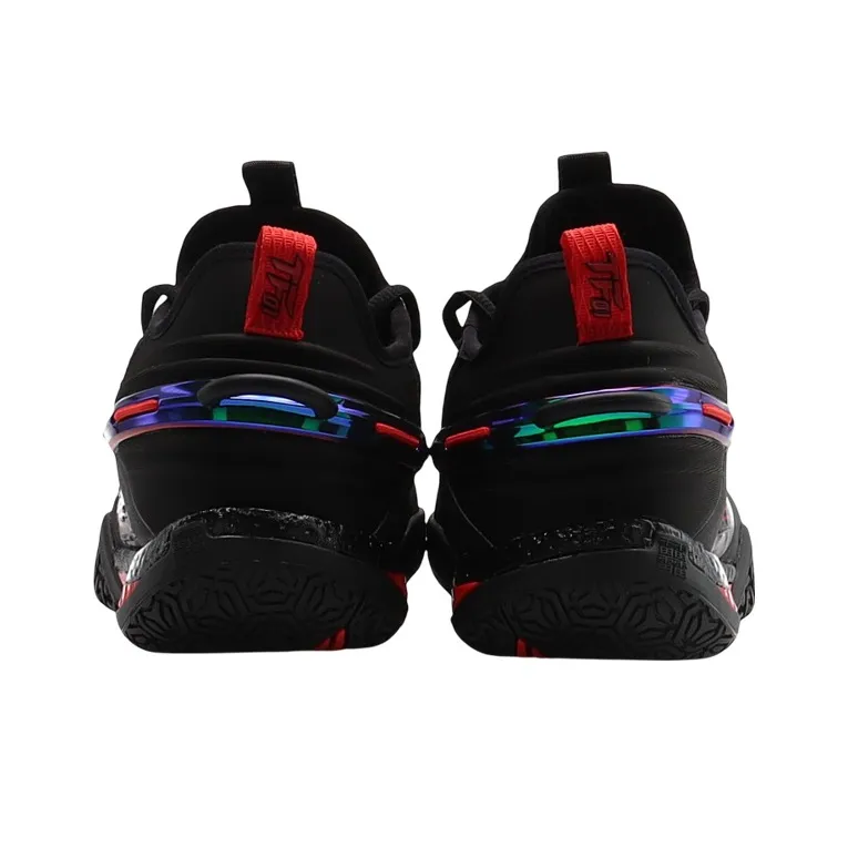 LiNing Saga Pro Cushioning Anti Slip And Wear Resistant Coverage Support Low Top Badminton Shoes Unisex Black-3