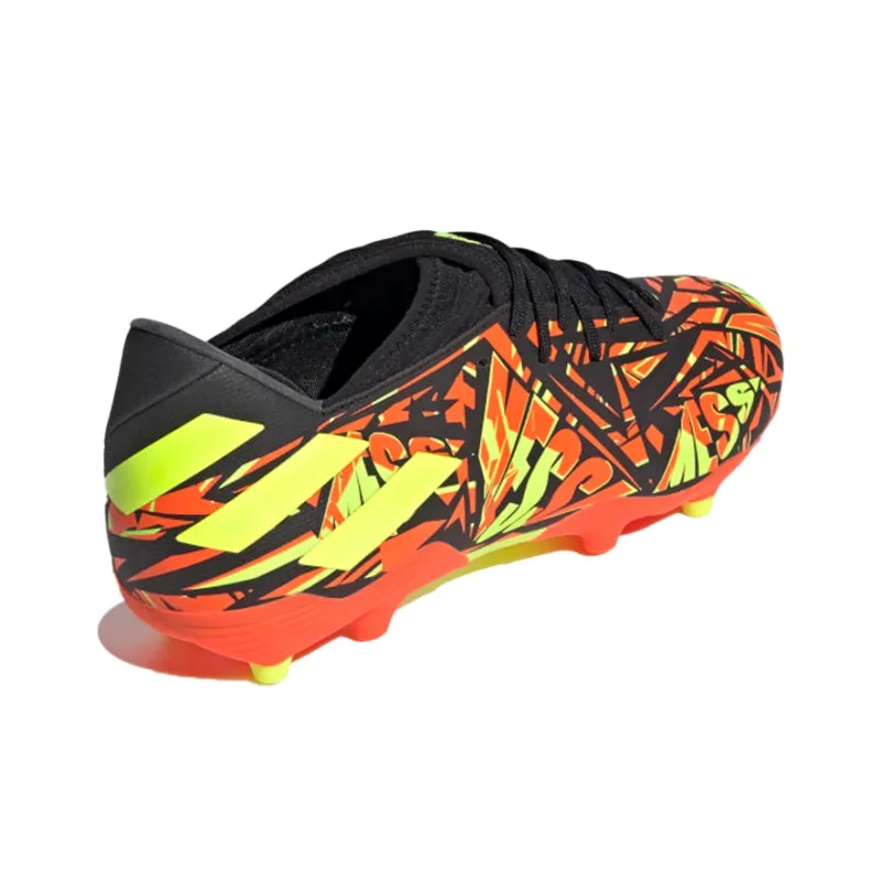 Adidas Messi Messi.3 FG Wear-Resistant Soccer Shoes Men's Orange Yellow-3