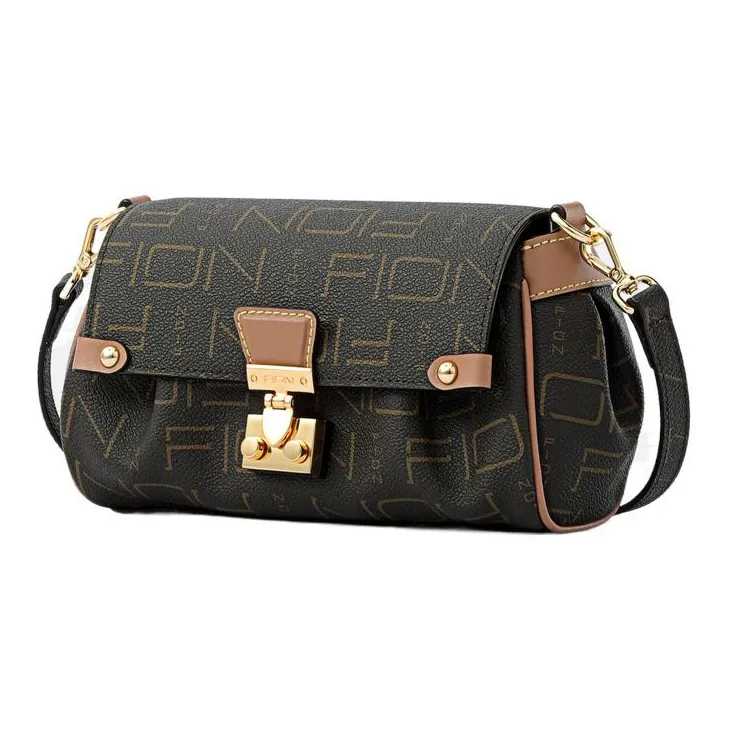 FION Fabric Shoulder Bag For Women's Medium Size Women's Multicolor-1
