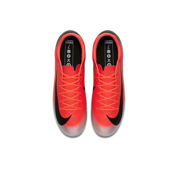 Nike Mercurial Vapor 12 MG Rubber Short Studs Cushioning Anti-Slip And Wear-Resistant Soccer Shoes Men's Red Black-3