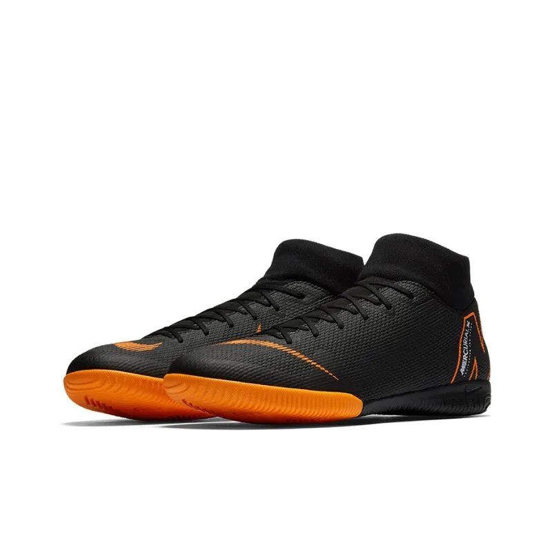 Nike Mercurial Superfly 6 Soccer Shoes Men Mid-Top Black/Orange-2