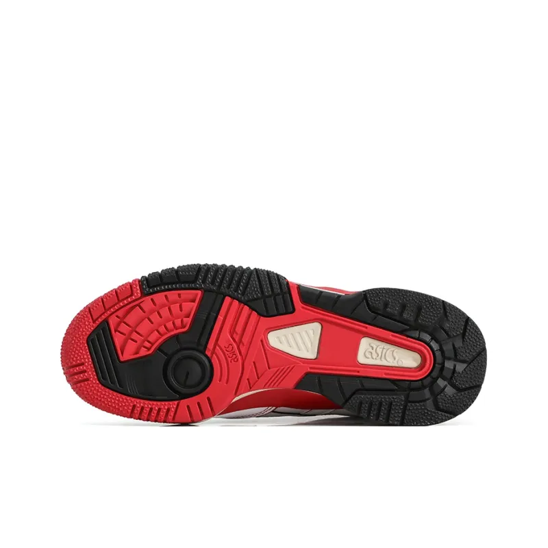 Asics Gel-Spotlyte LOW Anti-Slip And Wear-Resistant Lightweight Low-Top Vintage Basketball Shoes Unisex White Red-5