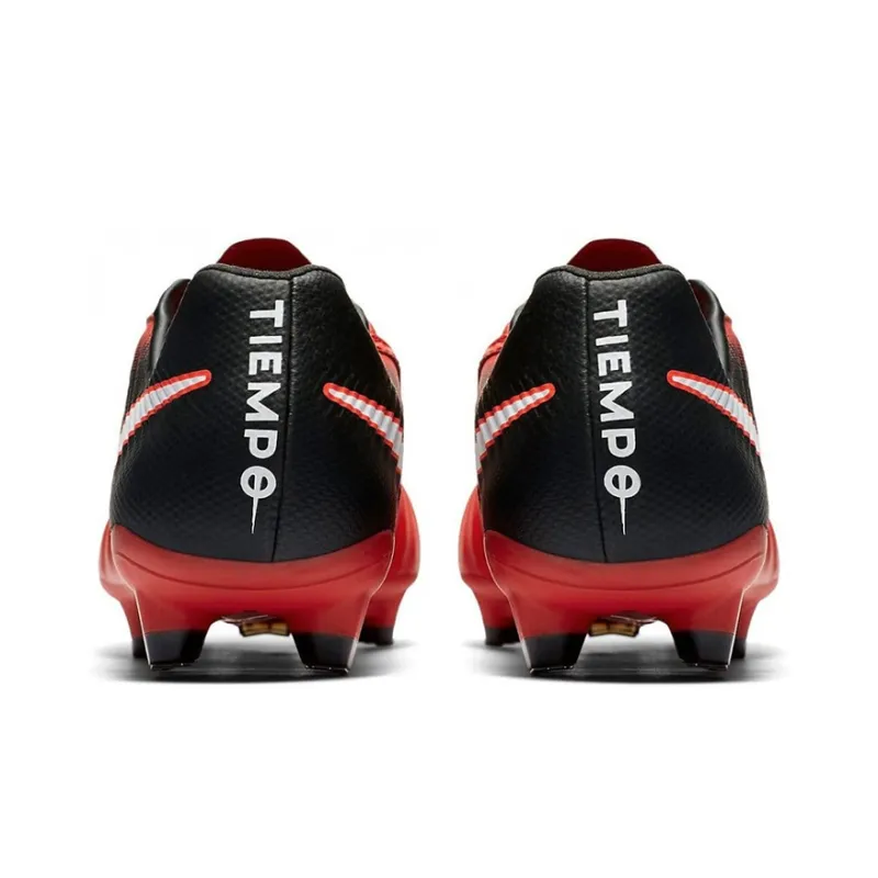 Nike TIEMPO LEGACY 3 Cushioned Anti Slip And Wear Resistant Lightweight Soccer Shoes Men's Red Black-4