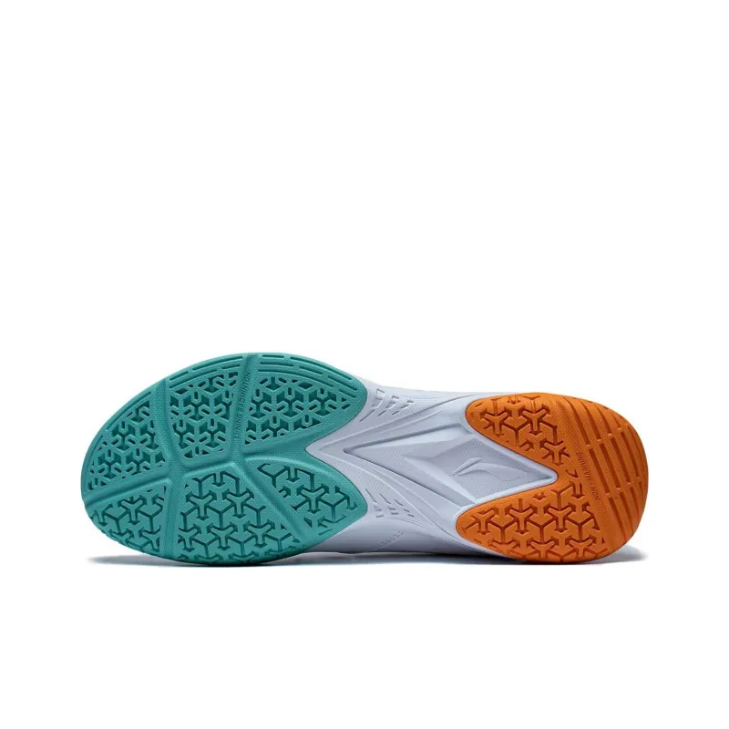LINING Ace Badminton Shoes Unisex Low Top White/Green/Orange-6