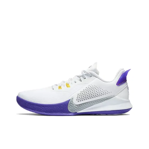 Nike Mamba Fury Vintage Basketball Shoes Unisex Low-Top White/Purple Gold