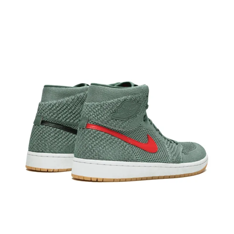 Jordan 1 Retro High Flyknit Clay Green-4