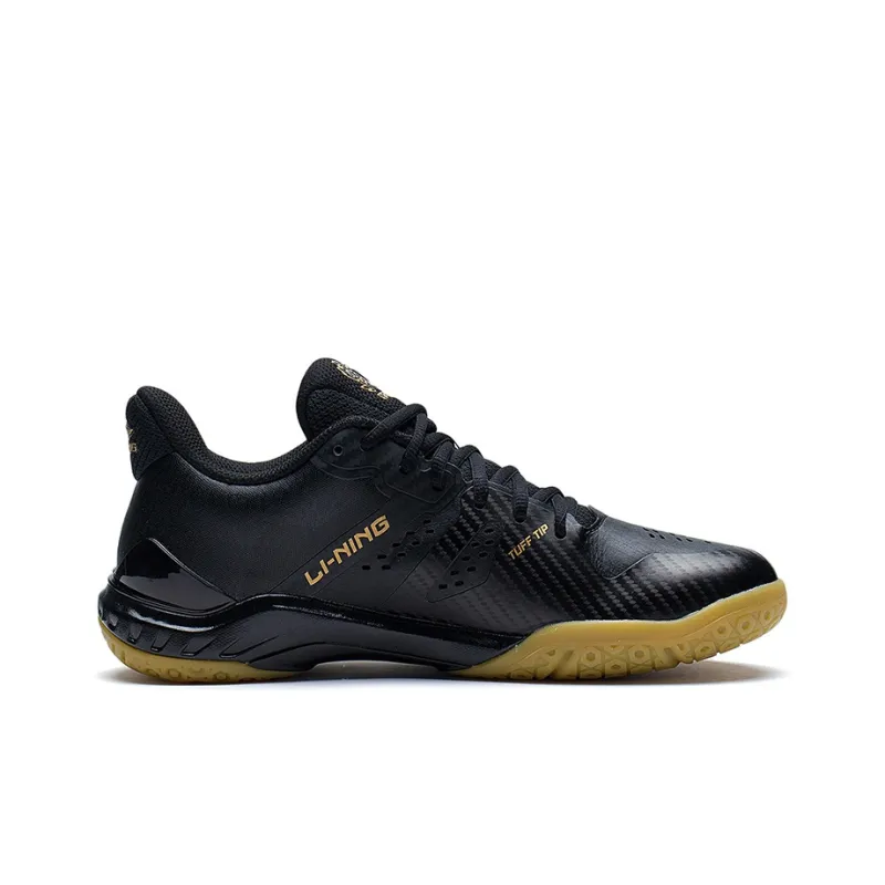 LiNing Cushioning Anti Slip And Wear Resistant Coverage Support Low Top Badminton Shoes Unisex Black-1