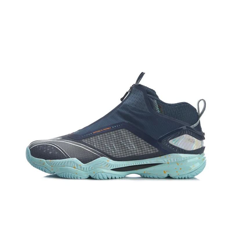 LiNing 5.0 Cushioning, Slip Resistant, Abrasion Resistant, Coverage, Support Mid Top Training Shoes Unisex Blue-0