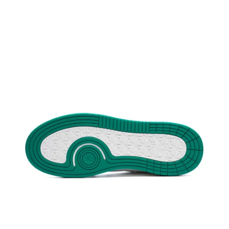 FILA FUSION Smash Cushioning Anti Slip And Wear Resistant Low Top Vintage Basketball Shoes Men's White Green-3