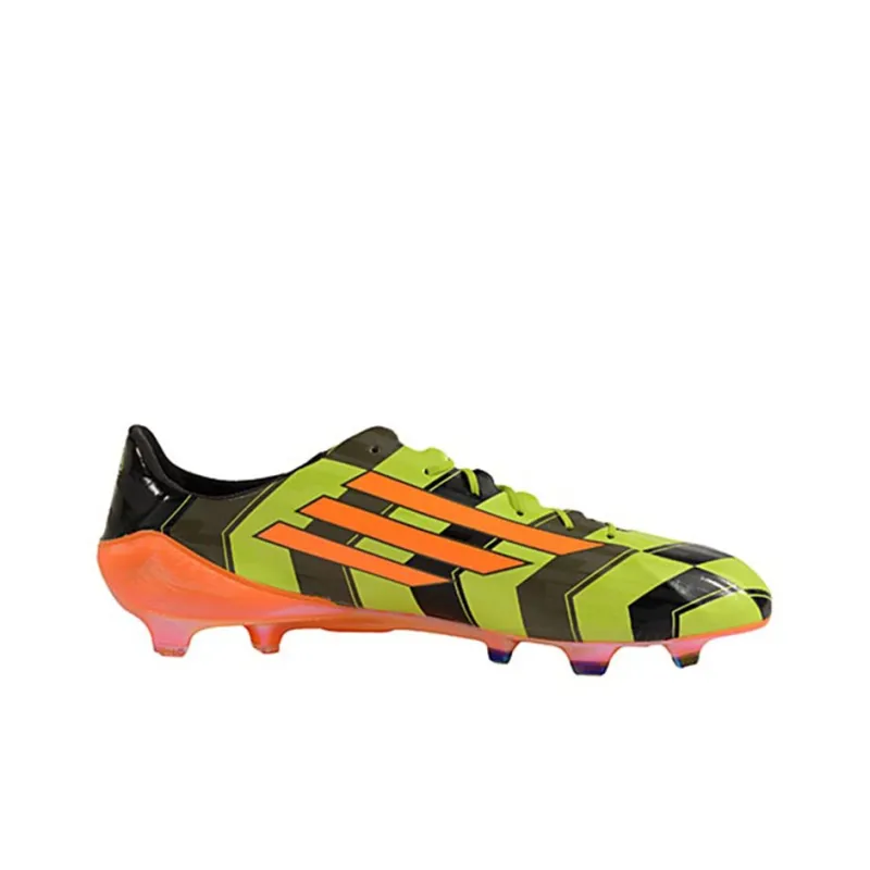 Adidas F50 FG Rubber Long Studs Natural Ground Slip Resistant Soccer Shoes Men's Green Orange Black-1