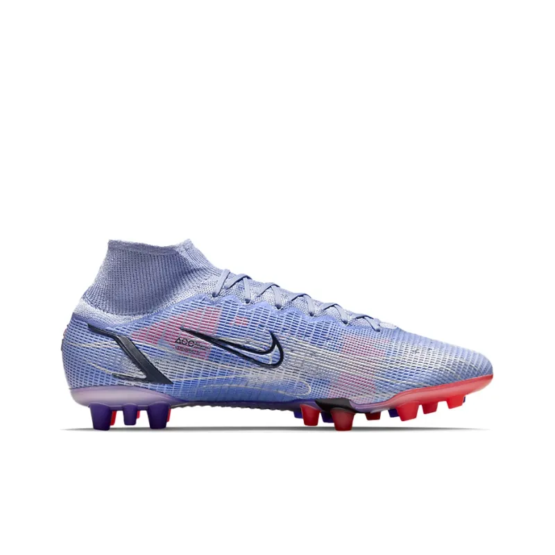 Nike Mercurial Superfly 8 Elite Km Ag Artificial Grass 'Light Thistle Purple Dazzling Indigo Purple Bright Deep Red'-1
