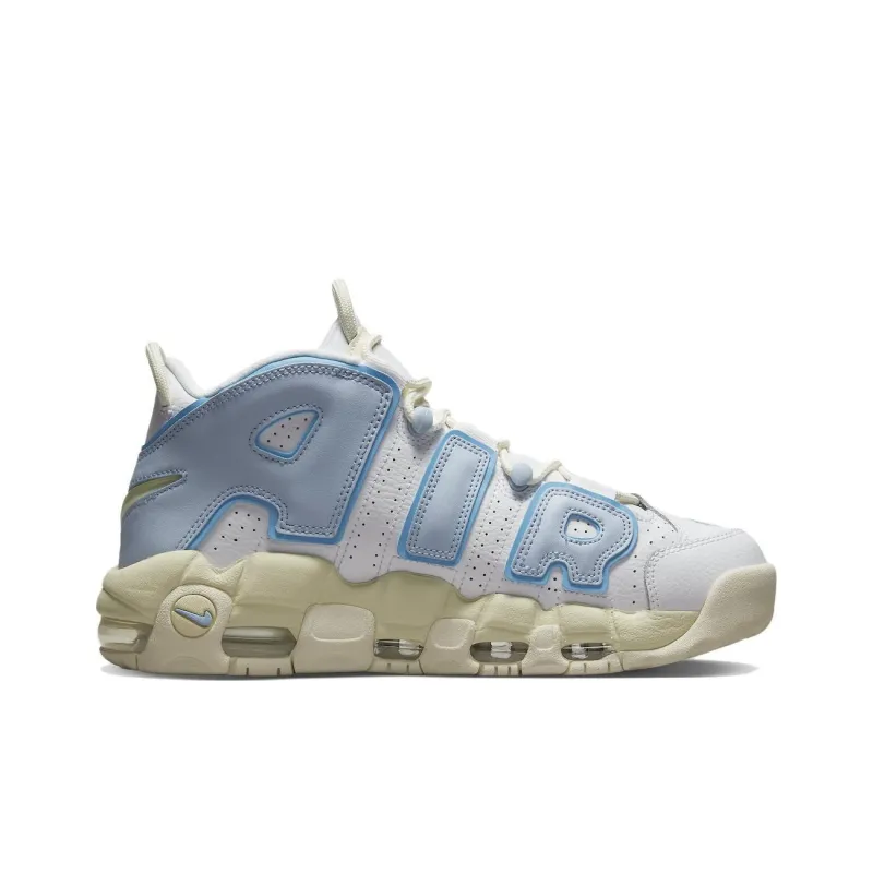 Nike Air More Uptempo Vintage Basketball Shoes Women's Low Top White Blue-1
