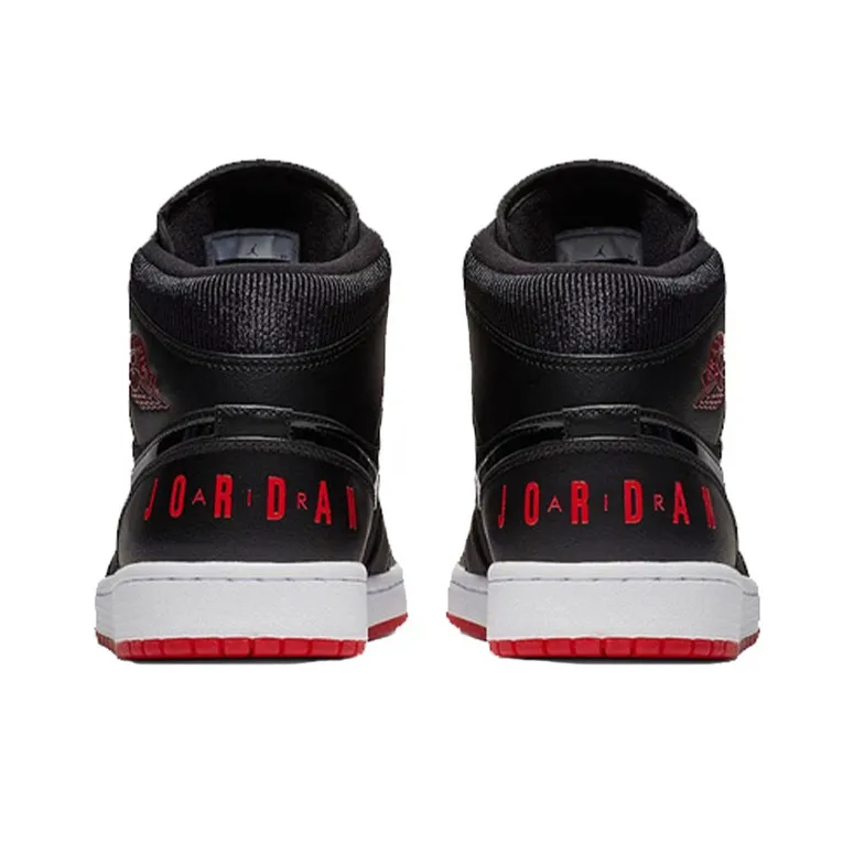 Jordan 1 Mid Black University Red-3