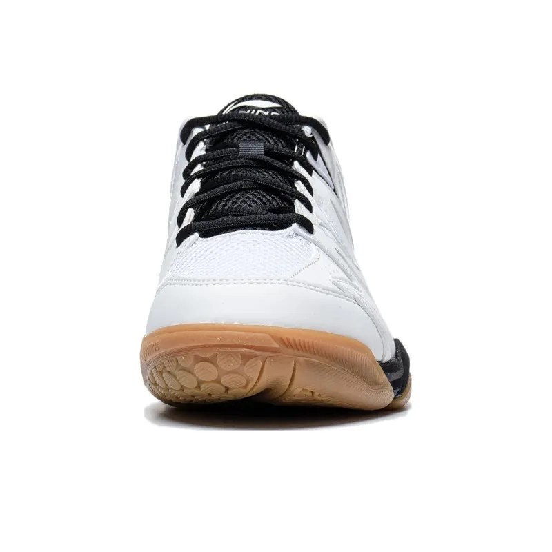 LiNing Seamless Durable Breathable Low Top Badminton Shoes Unisex White Black-4