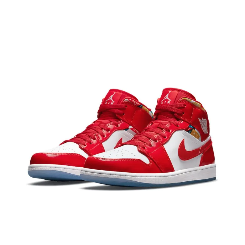 JORDAN 1 Mid Barcelona Sweater Red Patent-2
