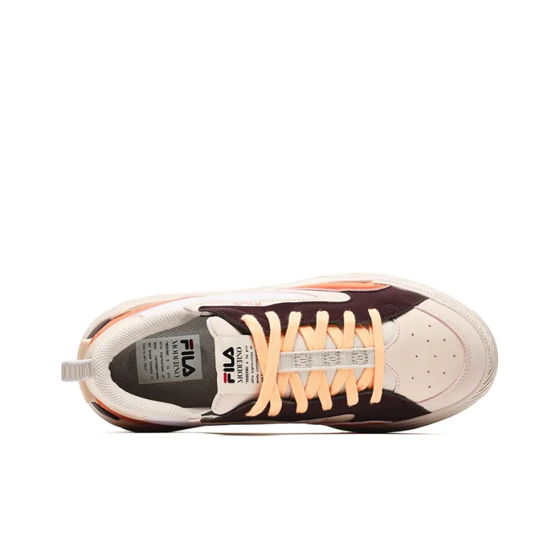 FILA CANESTRO Cushioning Anti-Slip And Wear-Resistant Low-Top Vintage Basketball Shoes Women's Nude-2