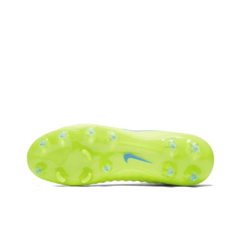 Nike FG Rubber Long Studs Cushioning Anti Slip And Wear Resistant Soccer Shoes Men's Neon Yellow-5