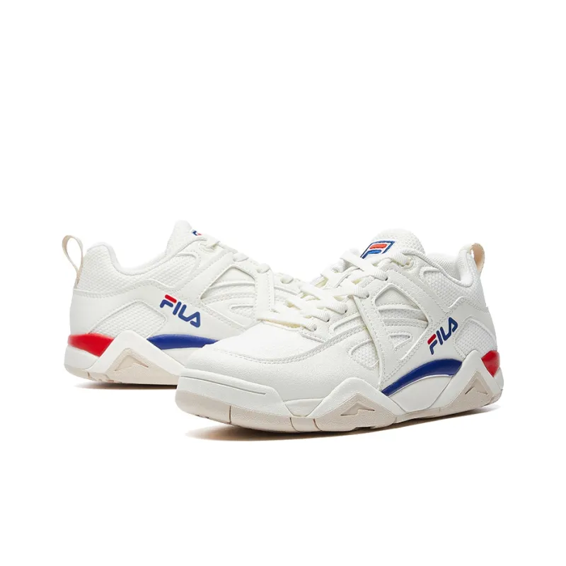 FILA Cage Knit Low White/Blue/Red Women's-3