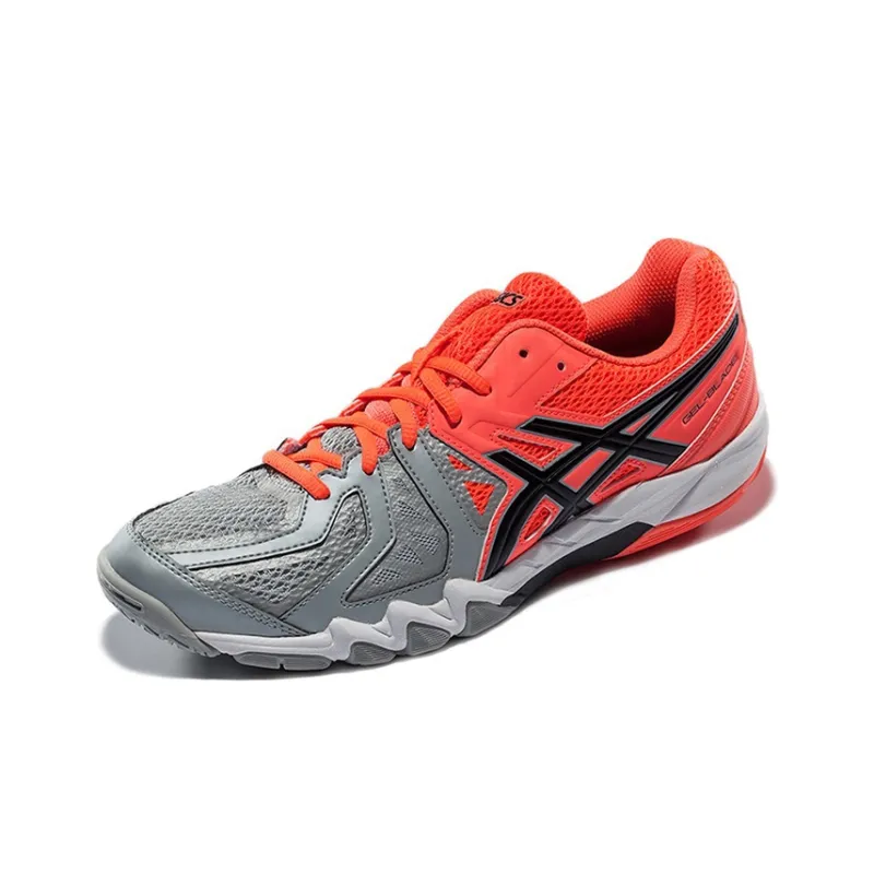 Asics Gel-Blade 5 Badminton Shoes Women's Low-Top Gray/Orange-1