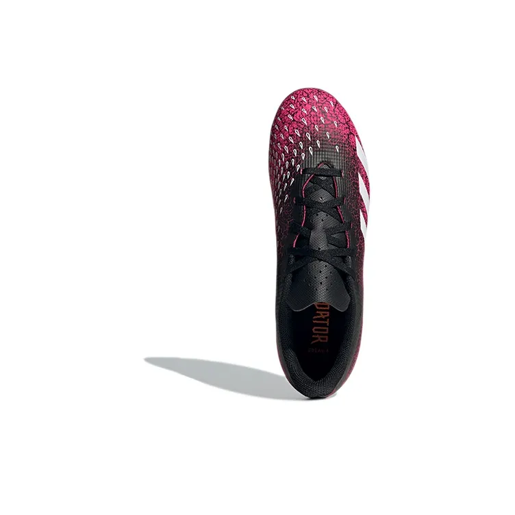 Adidas Predator Freak .4 AG Rubber Short Studs Artificial Ground Wear-Resistant Soccer Shoes Men's Pink Black-4