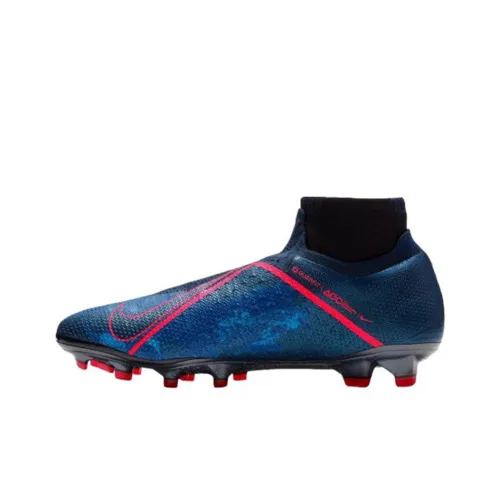 Nike Phantom Vision Soccer Shoes Unisex Mid-Top Blue/Black/Red