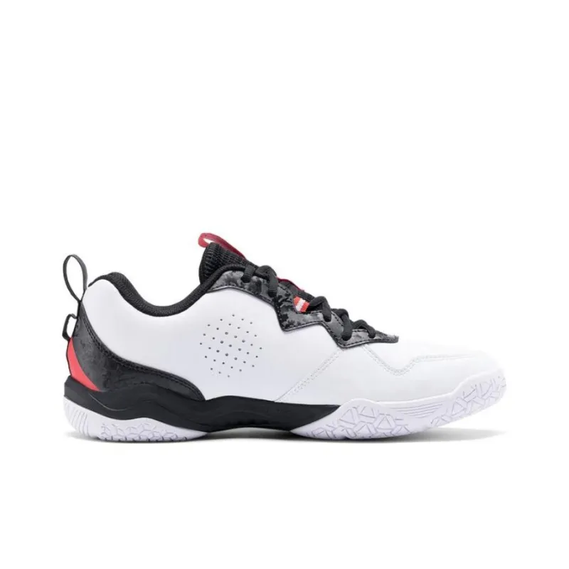 LiNing CS6 Anti Slip And Wear Resistant Breathable Low Top Badminton Shoes Unisex White Black-1