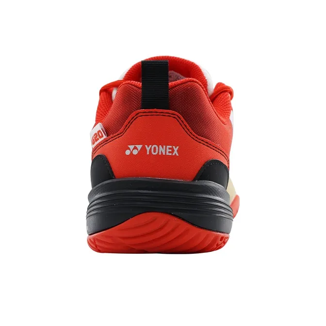 YONEX Badminton Shoes Men Low Top White Red-3