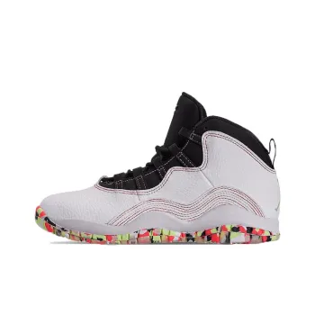 JORDAN 10 Retro White Barely Volt Ember Glow GS