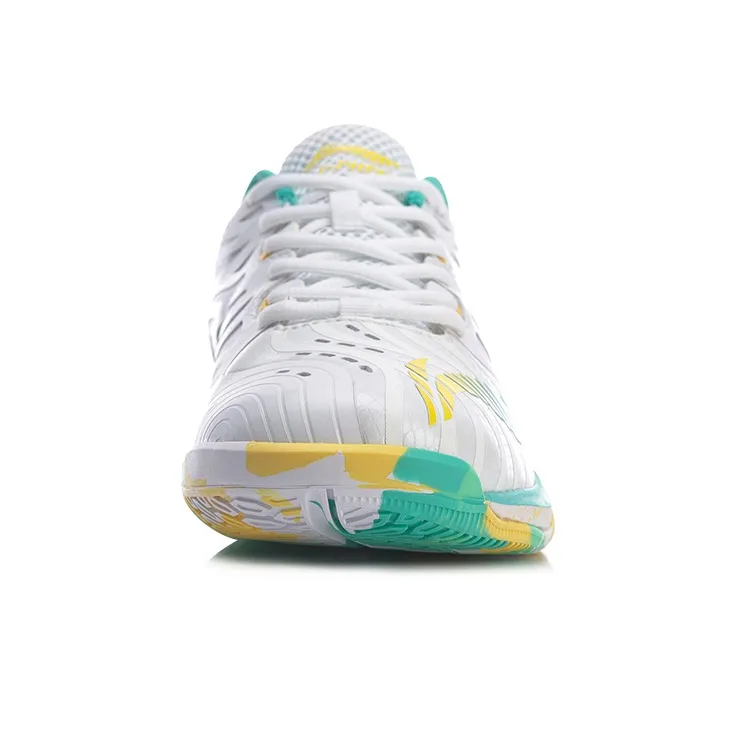 LINING Cool Shark Badminton Shoes Women's Low Top White/Green-3