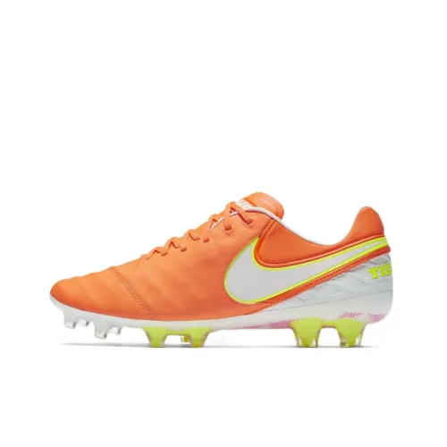 Nike Tiempo Legend 6 Soccer Shoes Men Low-Top White/Orange