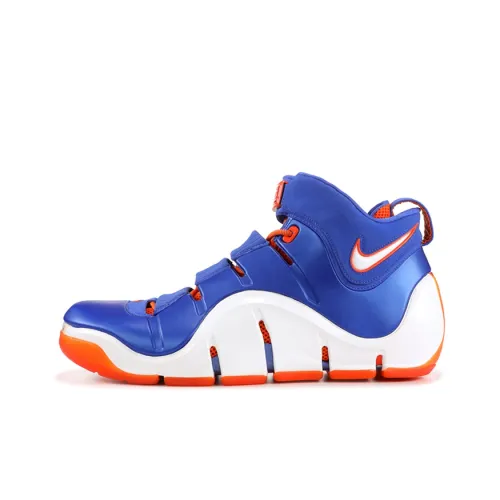 Nike Lebron 4 Vintage Basketball Shoes Men Mid-Top Blue/White/Orange