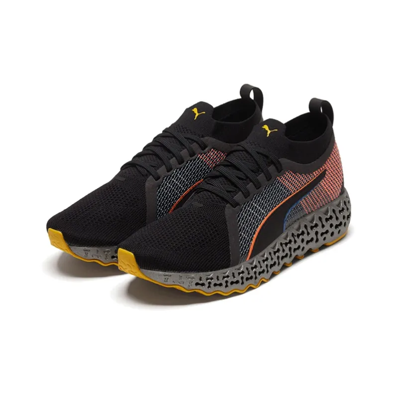 PUMA Calibrate Runner Mono Black/Orange/Grey Low Sneakers Women's-2