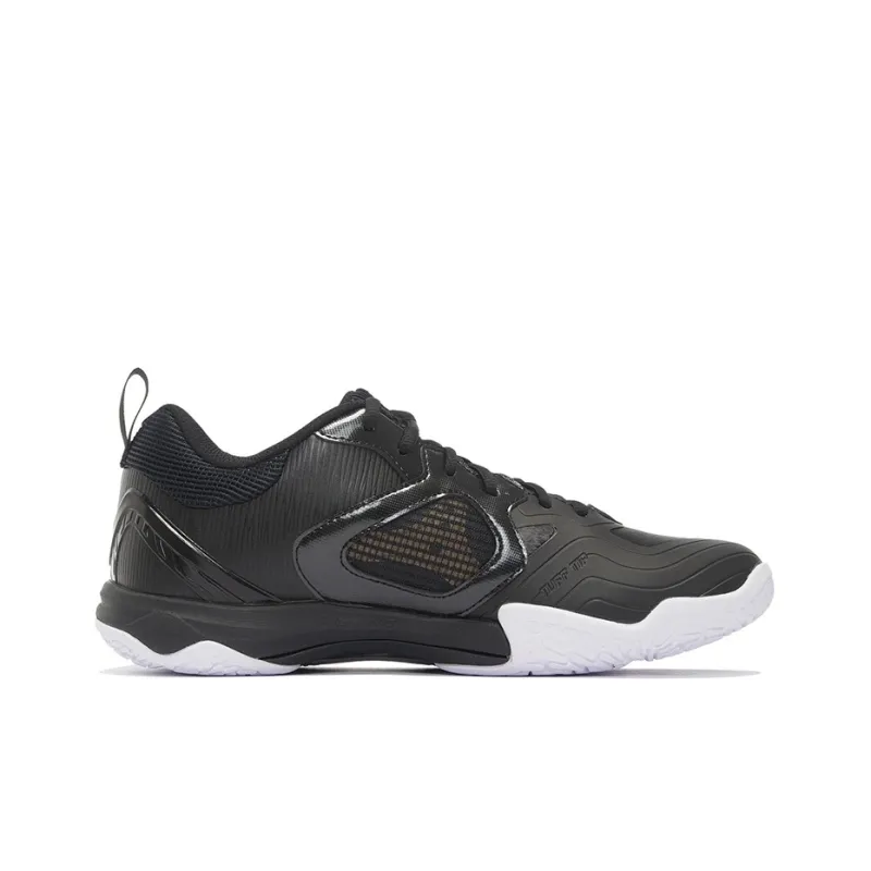 LiNing Ranger6 LITE Cushioned Slip Resistant Abrasion Resistant Low Top Badminton Shoes Unisex Black White-1
