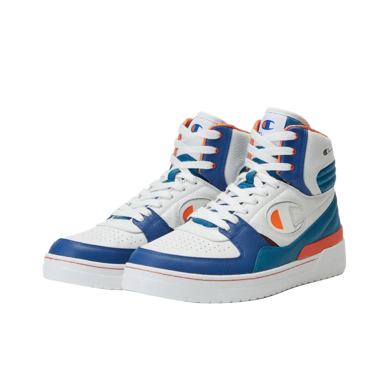 Champion Dream Shooter High-Top Vintage Basketball Shoes Men's White And Blue Stitching-1