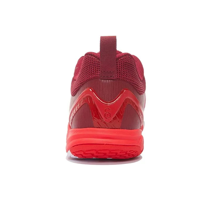 LiNing Ranger6 LITE Cushioned Slip Resistant Abrasion Resistant Low Top Badminton Shoes Unisex Red-5