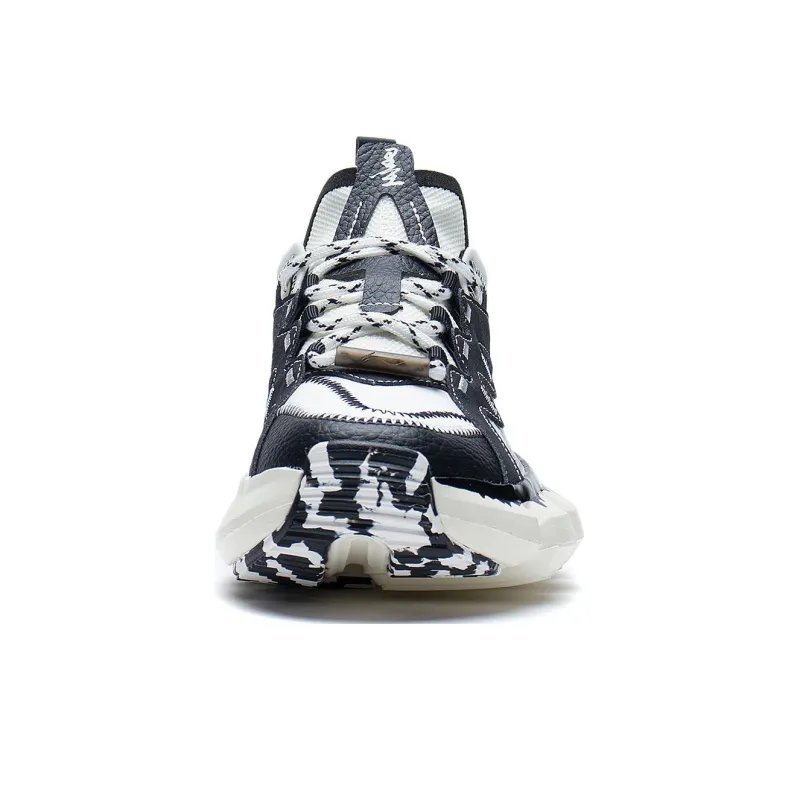 LINING Enlightenment 2.3 Lite Vintage Basketball Shoes Women's Low Top Ecru/Black-4