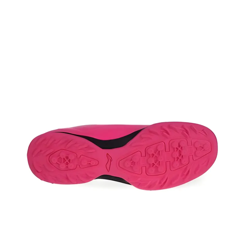 LiNing TF Rubber Broken Studs Cushioning, Slip Resistant, And Abrasion Resistant Soccer Shoes Men's Pink-3