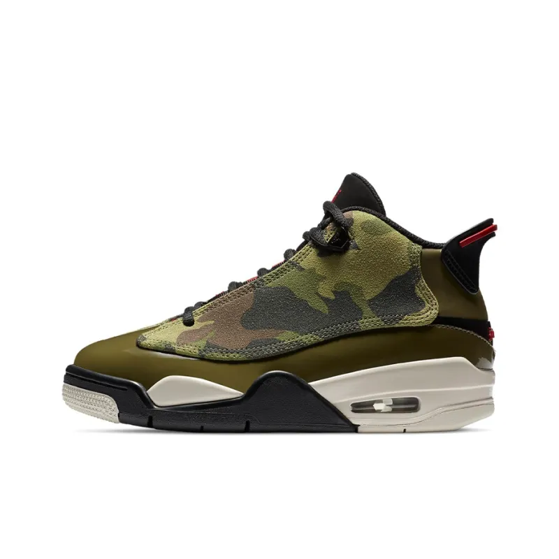 Jordan Dub Zero Cushioning Coverage Lightweight Mid-Top Vintage Basketball Shoes GS Camouflage-0