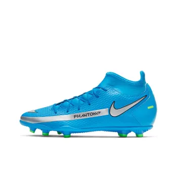 Nike Phantom GT Multi-Surface Soccer Shoes Blue Silver Low-Top