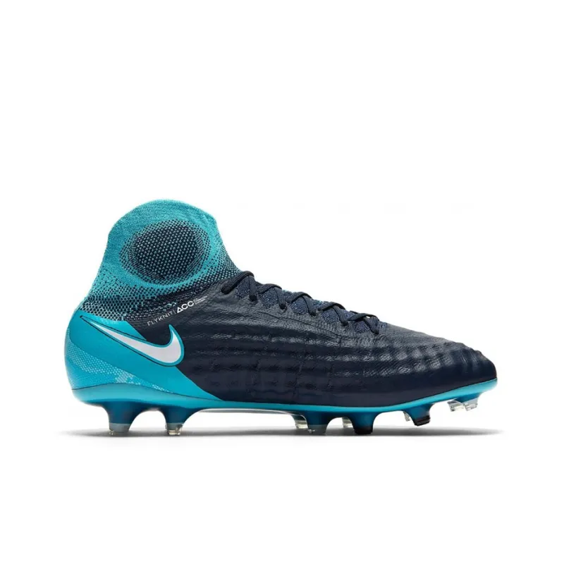 Nike Magista Obra 2 FG Rubber Long Studs Cushioning Anti Slip And Wear Resistant Soccer Shoes Men's Blue-1