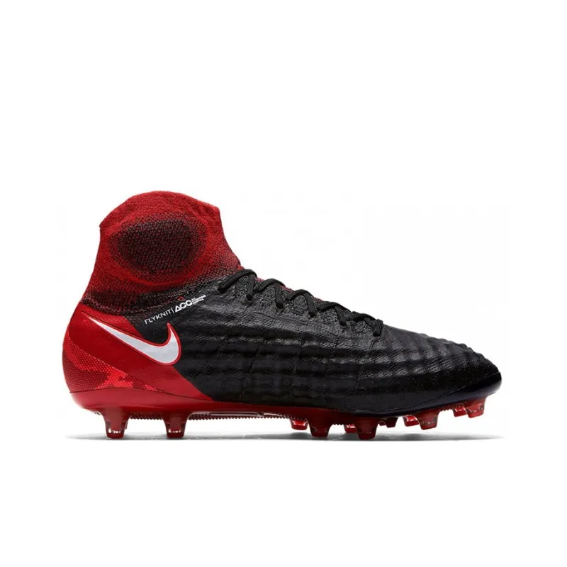 Nike Magista Obra 2 AG Rubber Short Studs Cushioning Anti-Slip And Wear-Resistant Soccer Shoes Men's Black Red-1