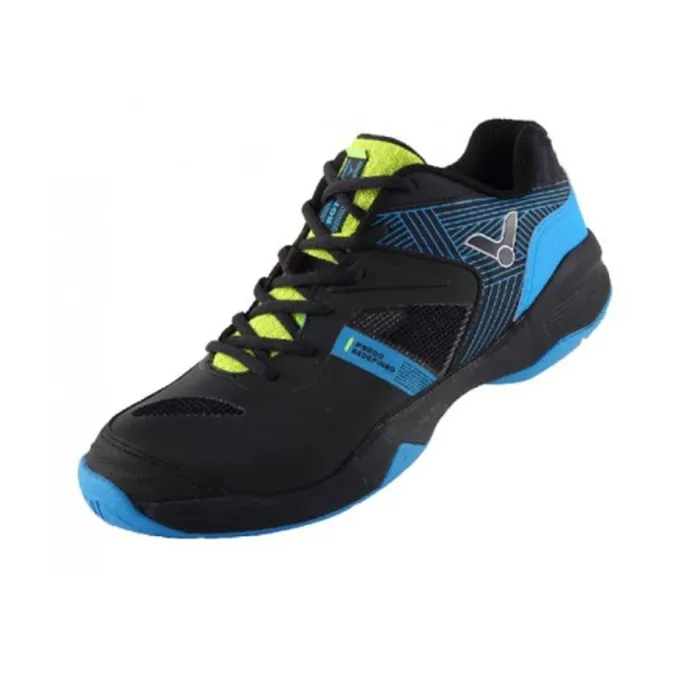 VICTOR Anti Slip And Wear Resistant Breathable Low Top Sports Badminton Shoes Unisex Black Blue-2