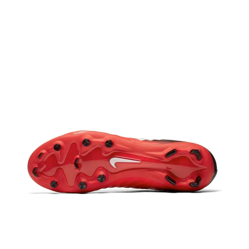 Nike TIEMPO LEGACY 3 Cushioned Anti Slip And Wear Resistant Lightweight Soccer Shoes Men's Red Black-5