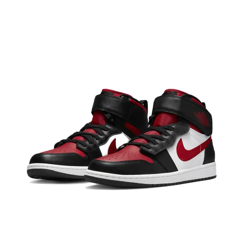 Jordan 1 High FlyEase Black White Fire Red-2